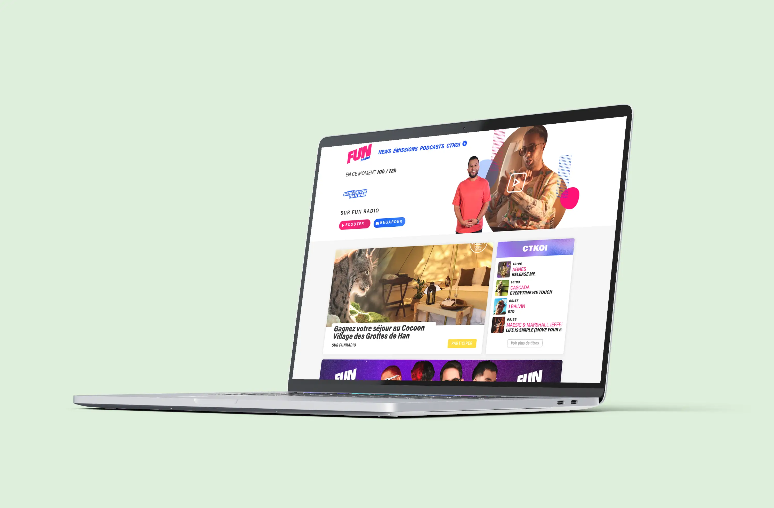 <h3>Création de sites web</h3>
<p>Nous concevons des sites web offrant à vos utilisateurs un accès simple et fluide à vos contenus : services en direct, à la demande, podcasts, documents, vidéos et plus encore.</p>
<p>Notre savoir-faire :</p>
<ul>
  <li>Intégration optimisée de flux audio, vidéo ou tout autre contenu interactif</li>
  <li>Interface responsive, intuitive et adaptée à tous les écrans</li>
  <li>Gestion centralisée et simplifiée de vos contenus</li>
</ul>
<p>Un accompagnement complet, de la conception à la mise en ligne, pour une expérience sur mesure.</p>