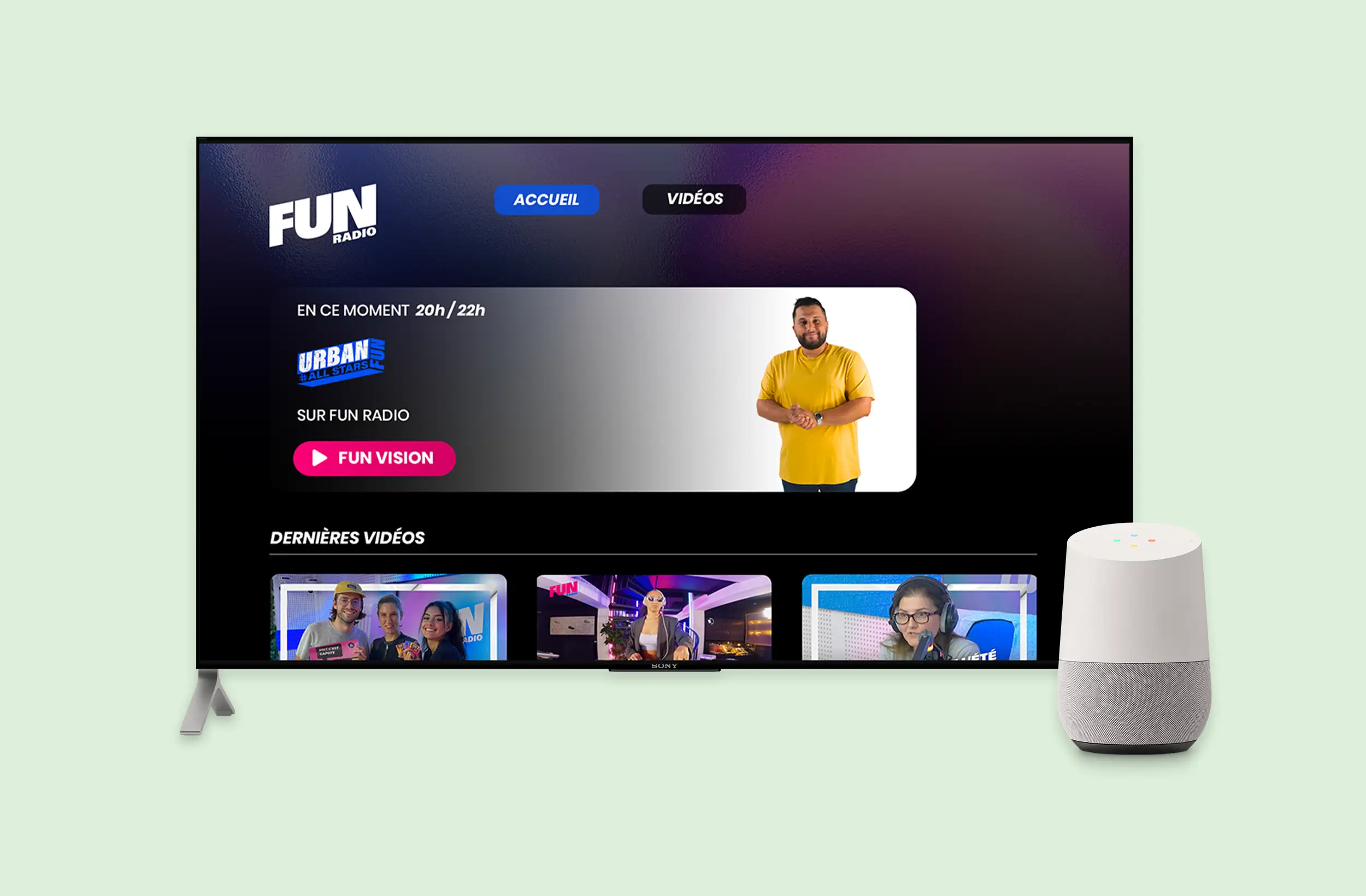 <h3>Développement TV, Box et objets connectés</h3>
<p>Nous développons des applications qui connectent vos contenus aux téléviseurs, box, objets connectés… et aux assistants vocaux.</p>
<p>Proposez vos services là où se trouve votre public : sur grand écran, sur mobile ou par simple commande vocale.</p>
<p>Notre expertise :</p>
<ul>
  <li>Expérience fluide, navigation à la voix ou à la télécommande</li>
  <li>Compatibilité avec Android TV, Apple TV, box opérateurs, enceintes intelligentes</li>
  <li>Accès instantané à vos contenus interactifs, qu’ils soient visuels, sonores ou documentaires</li>
</ul>